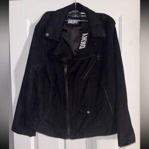 DKNY Women's Classic Black Leather Jacket
